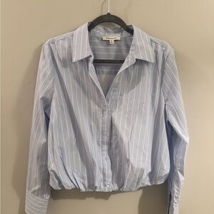Francesca’s Light Blue Pinstripe Shirt
